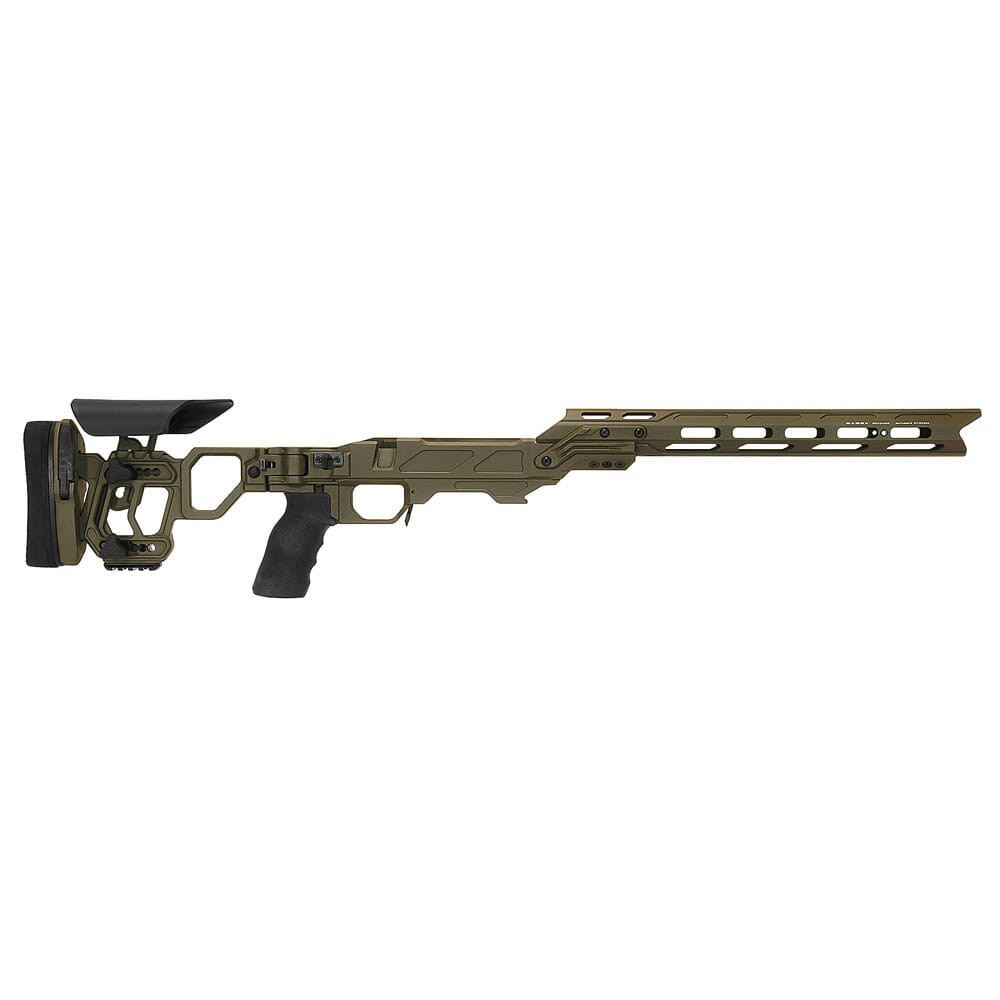 Cadex Defense Lite Competition M-LOK OD Green Rem 700 LA Skeleton Folding for SSSF 3.850" CIP Chassis STKLCP-REM-RH-LA-B-NA-E-ODG in Olive Drab Green - Cadex Defense