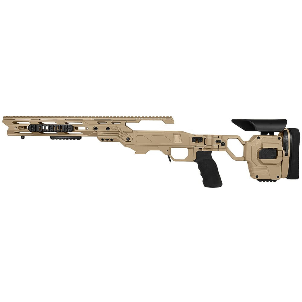 Cadex Defense Lite Strike Tan Tikka-T3 SA for Accu-Mag LH Standard Folding 20 MOA DSSF 3.055" Chassis STKLT-TIK-LH-SA-R-20-B-TAN - Cadex Defense
