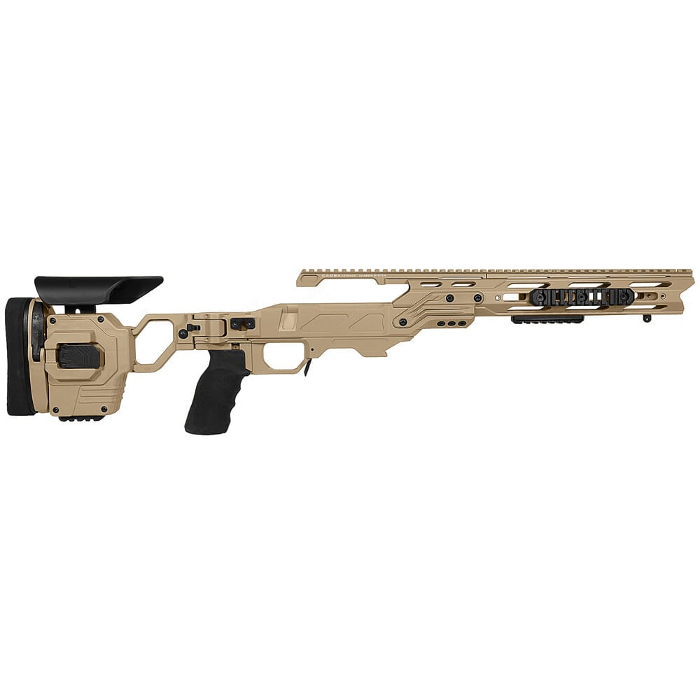 Cadex Defense Lite Strike Tan Tikka-T3 SA for Accu-Mag Standard Folding 20 MOA DSSF 3.055" Chassis STKLT-TIK-RH-SA-R-20-B-TAN - Cadex Defense