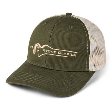 Stone Glacier SG Classic Trucker Hat Khaki/Military Green OSFM 60007-KH-OSFM