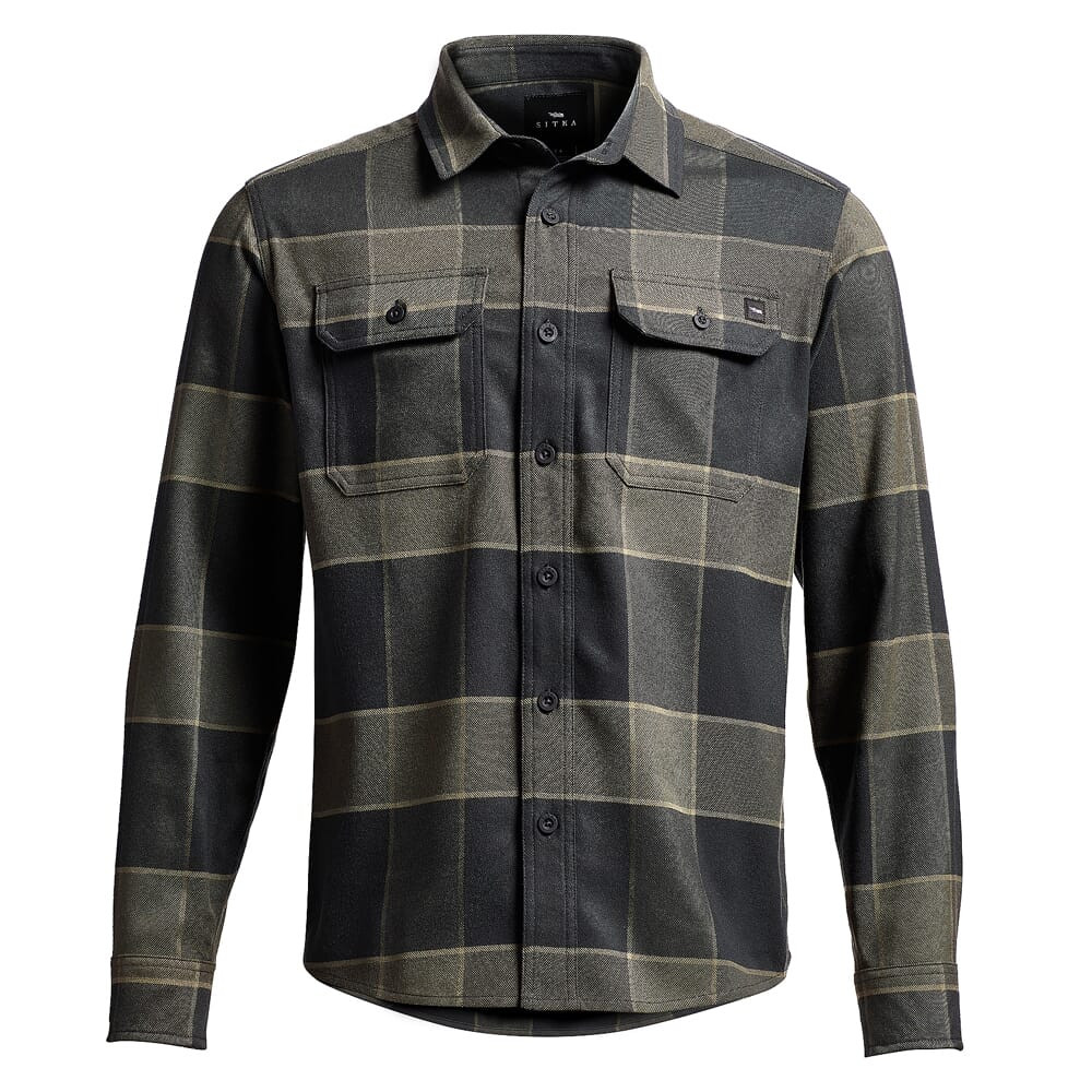 Sitka Gear Bridger Flannel Hemlock Green Plaid Large 600073-HMP-L Top - Sitka Gear