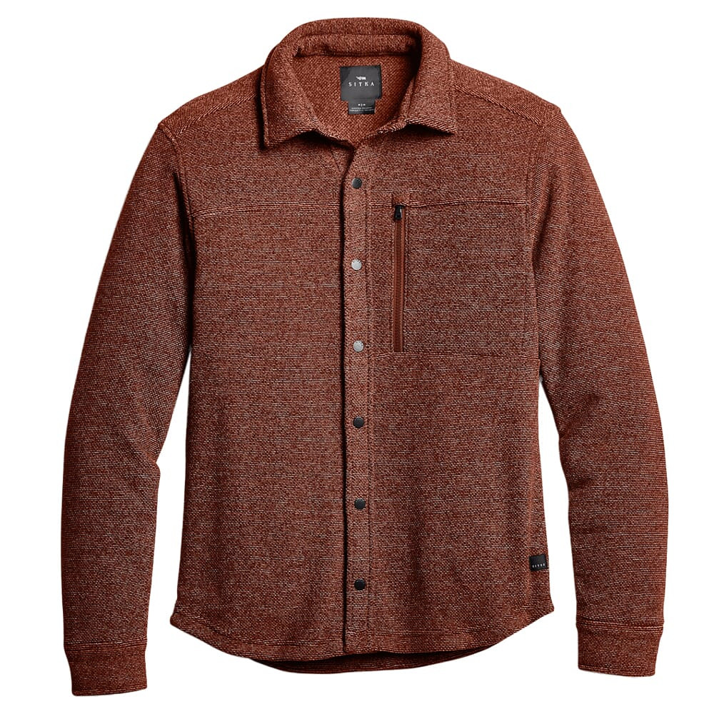 Sitka Gear Snowcrest Long Sleeve Shirt Red Sumac Heather Large 600074-RSH-L - Sitka Gear