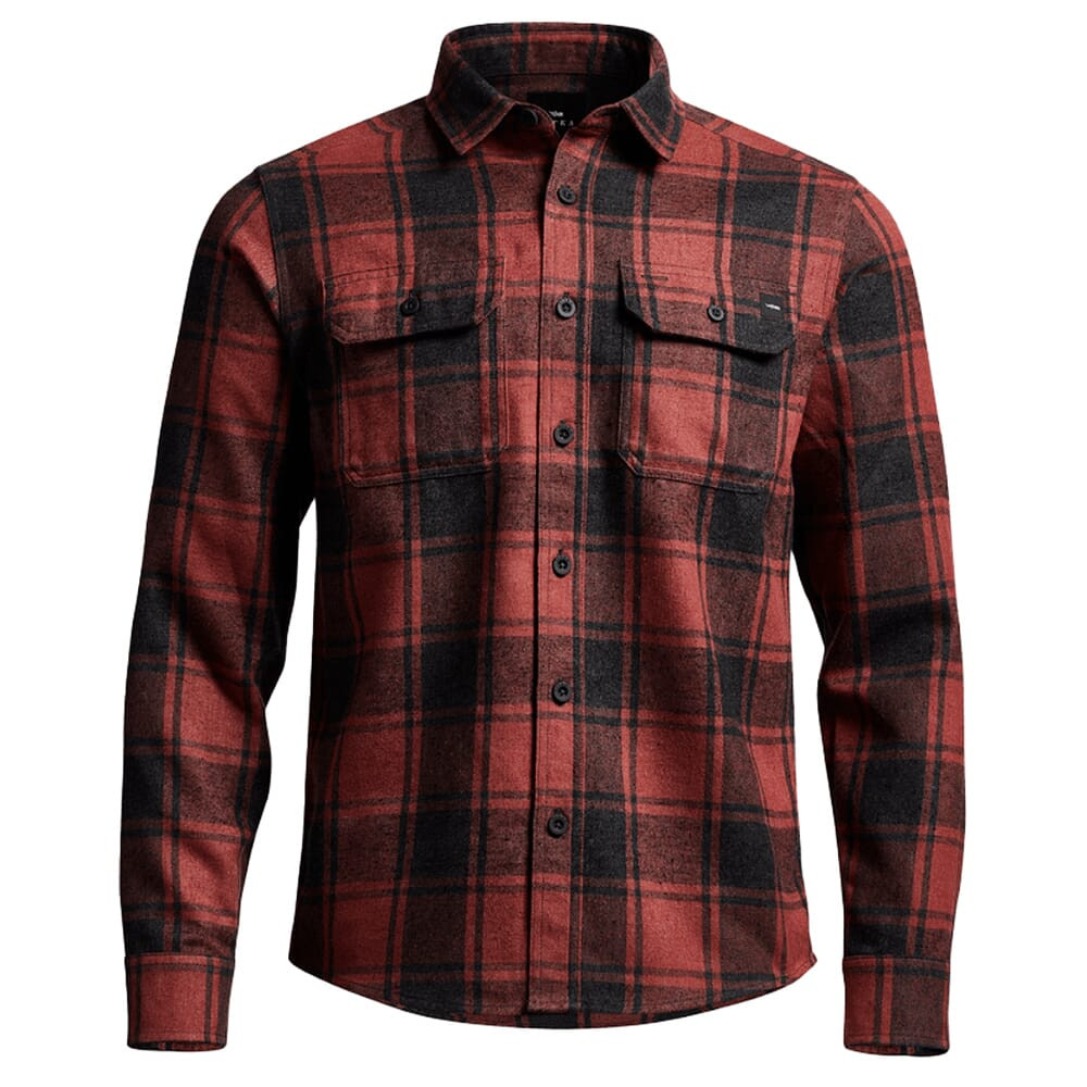 Sitka Gear Earnest Flannel Barn Red Plaid Medium 600279-BAP-M Top - Sitka Gear