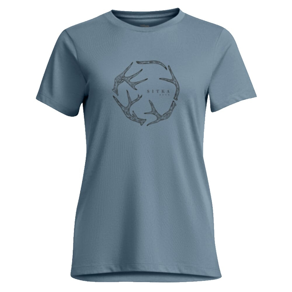 Sitka Gear Women's Antler Evo T-Shirt Flint Blue X Large 600323-FB-XL Top - Sitka Gear