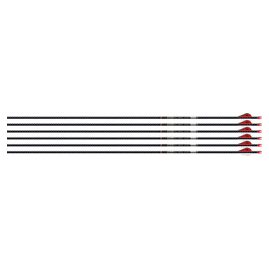 Easton 5mm FMJ 340 Arrow w/2'' Blazer Vanes & 25gr Aluminum Half-Outs 6pk 701237 - Easton