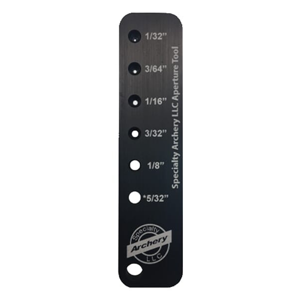 Specialty Archery Products SAP Aperture Tool w/ 1/32, 3/64, 1/16, 3/32, 1/8, 5/32 Apertures 719-746 - Specialty Archery Products