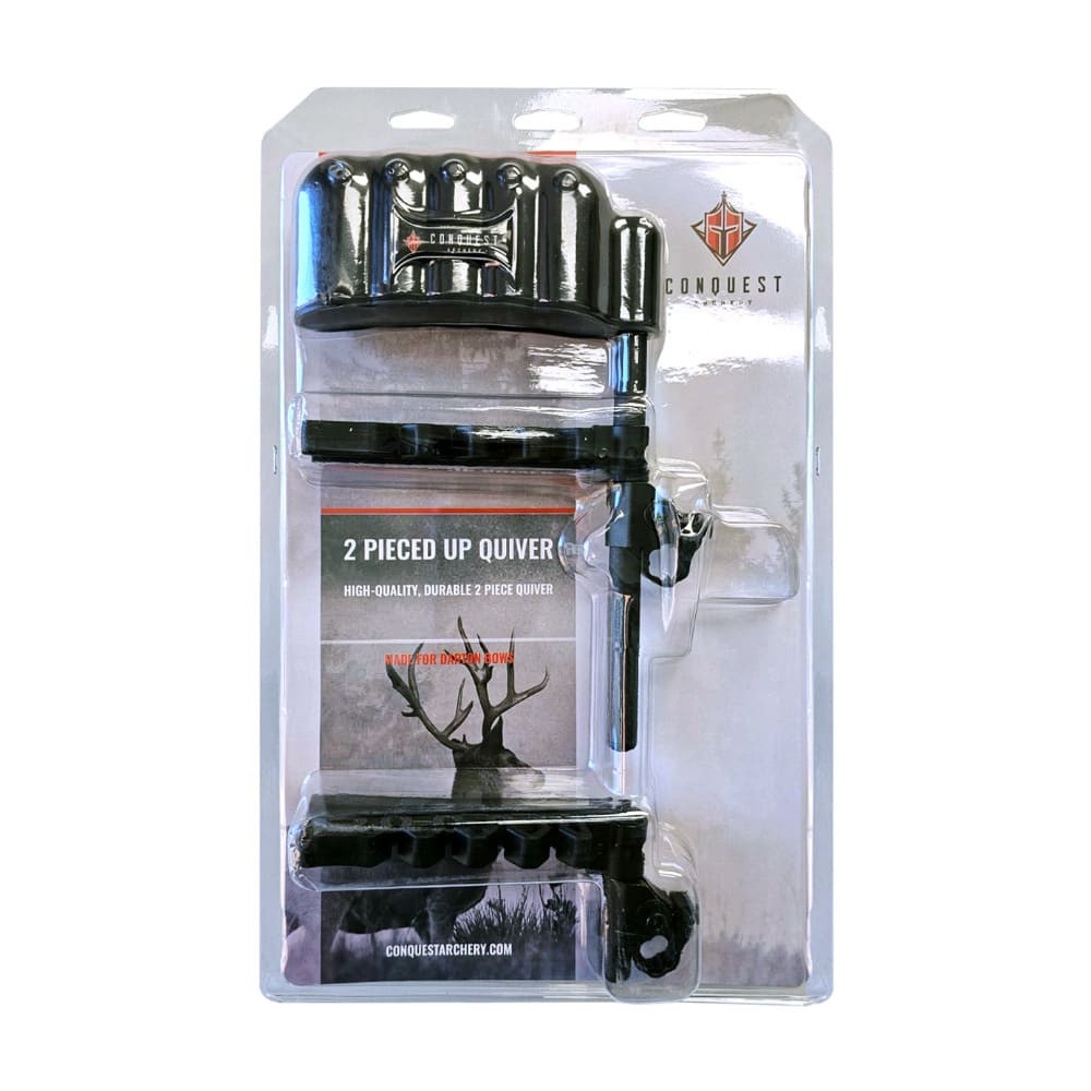 Conquest Archery Associates Conquest Quivers Conquest 2 Pieced Up Quiver Matte Black 25784 - conquest archery associates