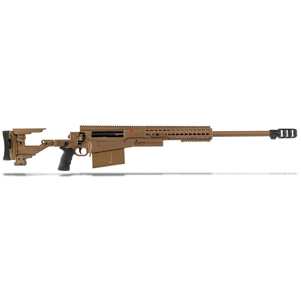 Accuracy International AX50 ELR Folding Rifle Dark Earth .50 BMG 27" M24x1 Triple Port Brake 16" Forend Tube 29030DE - Accuracy International
