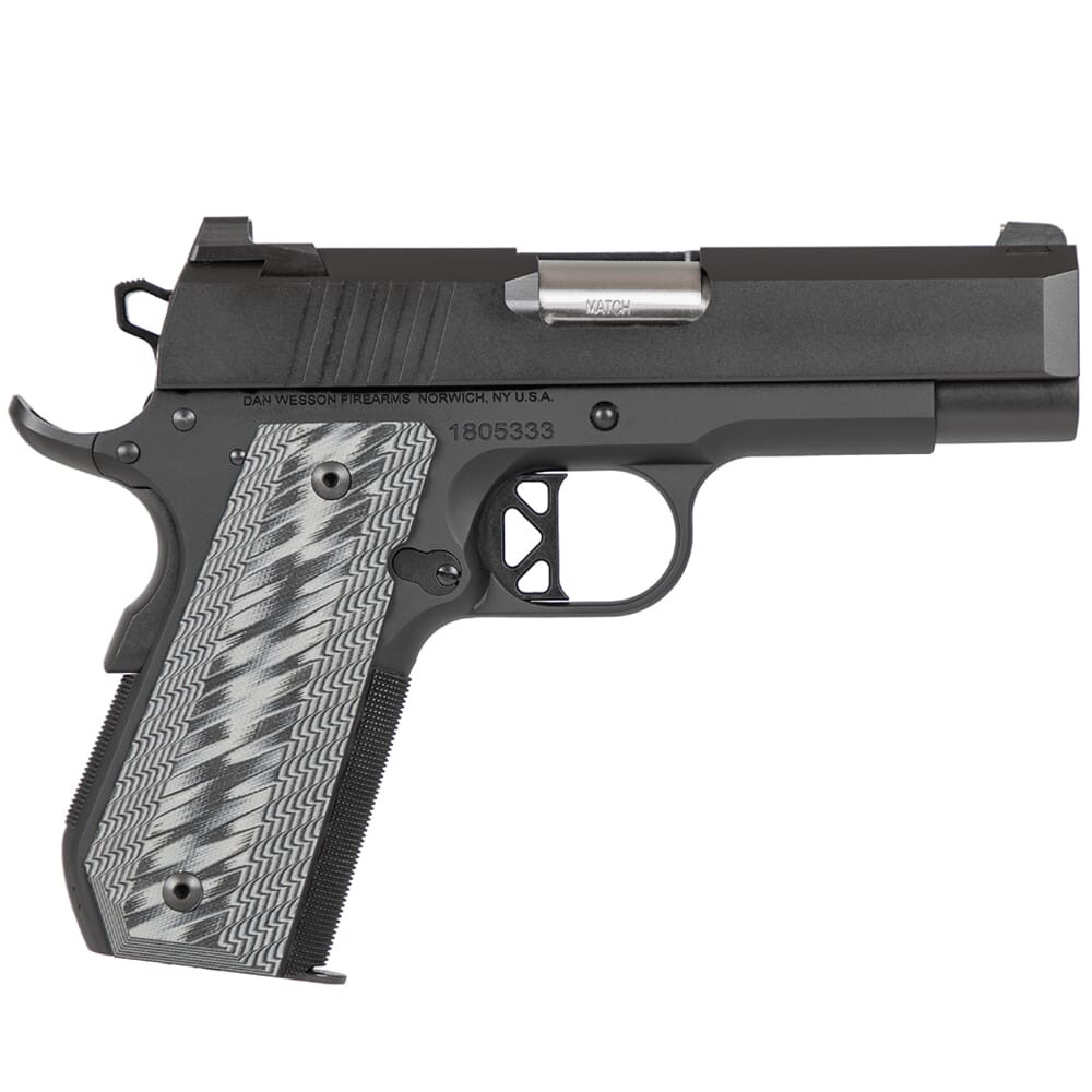 Dan Wesson Dan Wesson ECP .45ACP Blk Alum Bobtail Frame w/Brass Bead Front/Serrated Rear Sight, G10 Grips, 4" Bull Bbl, 8rd Pistol 01883 - $1999.00 at EuroOptic