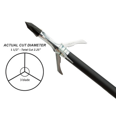 Grim Reaper Broadheads Grim Reaper CrossBow RT 100gr 1-1/2" 3-Blade Mechanical Broadheads 3pk 1973 - Grim Reaper Broadheads