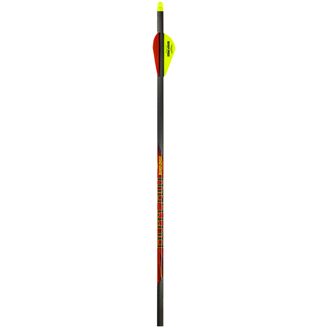 Black Eagle 19/64" Factory Fletched Arrow Vintage Crested Feathers Y/O 6pk .005"-600 335 - black eagle