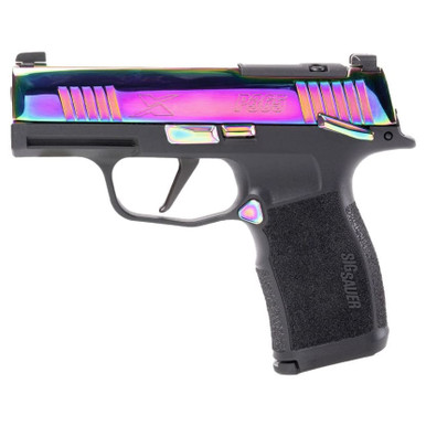 Sig Sauer P365X Rainbow 9mm 3.1" Bbl Optic Ready Manual Safety Pistol w/(2) 12rd Mags, XRAY3 & Rainbow Titanium Slide 365X-9-RBT-MS