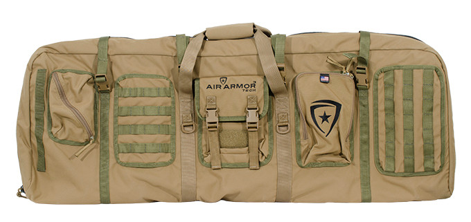 Air Armor Tech Inflatable Mid Length Gun Case Coyote w/OD Green Web AAT-SGC-A-C44-WR001-CYOD in Coyote With Od Green - Air Armor Tech