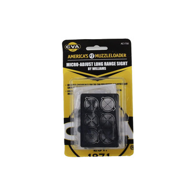 CVA ML CVA Micro-Adjust Williams Western Long Range Rear Peep & Front Globe Sight Reticle Kit - Paramount only AC1750 - CVA ML