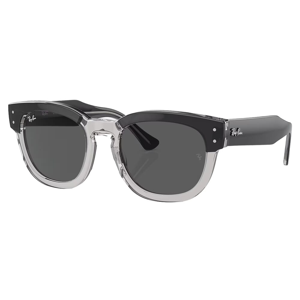 Ray-Ban Mega Hawkeye Polished Dark Grey/Transparent Gray Sunglasses w/Dark Grey Lenses 0RB0298S-1396B1-53 - Ray-Ban