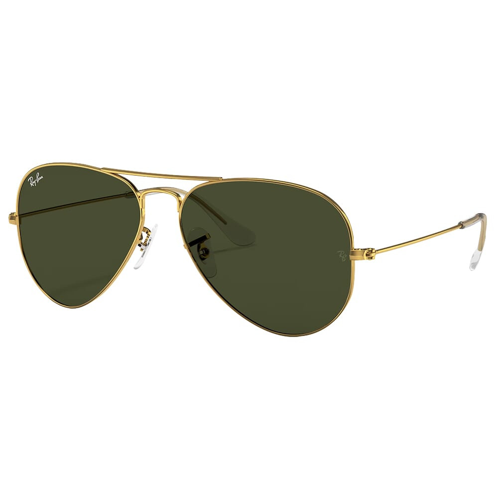 Ray-Ban Aviator Classic Polished Gold Sunglasses w/G-15 Green Polarized Lenses 0RB3025-001/58-62 - Ray-Ban