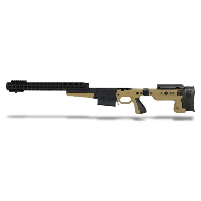 Accuracy International AX Chassis LH Long Action M700 Dark Earth, Pistol Grip, Folding Stock, 16' forend tube, Flush Cups - Accuracy International