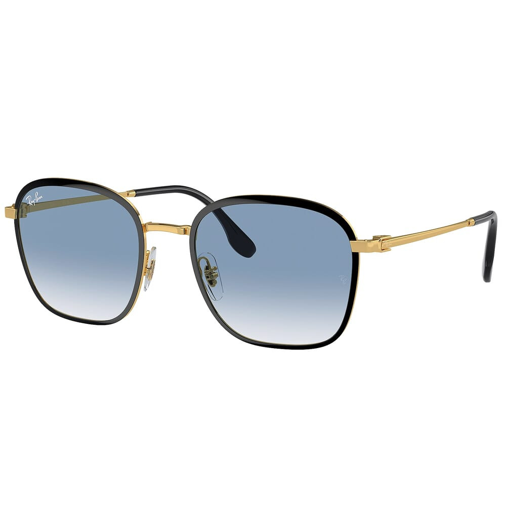 Ray-Ban 0RB3720 Black on Arista Sunglasses w/Clear/Blue Gradient Lenses 0RB3720-90003F-55 - Ray-Ban