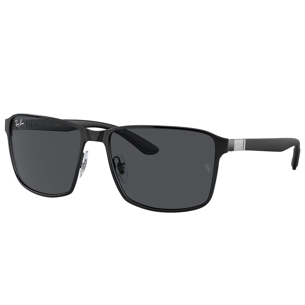 Ray-Ban 0RB3721 Matte Black on Black Sunglasses w/Dark Gray Lenses 0RB3721-186/87-59 - Ray-Ban