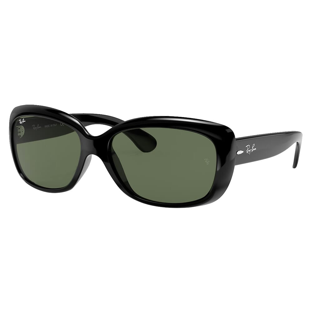 Ray-Ban Jackie Ohh Polished Black Sunglasses w/G-15 Green Lenses 0RB4101-601-58 - Ray-Ban