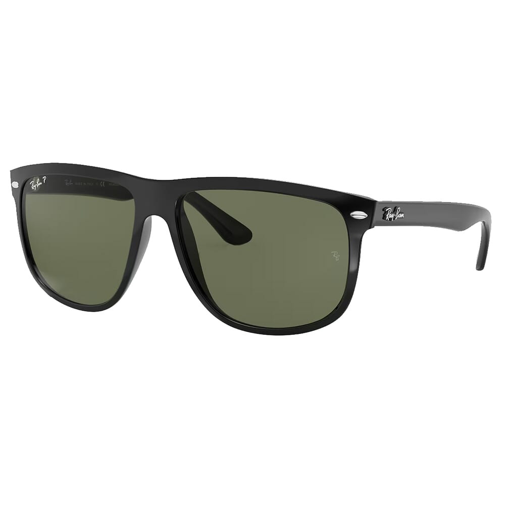 Ray-Ban Boyfriend Polished Black Sunglasses w/G-15 Green Polarized Lenses 0RB4147-601/58-60 - Ray-Ban