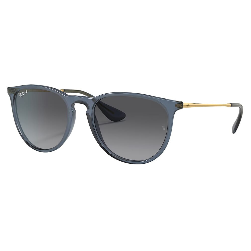 Ray-Ban Erika Polished Transparent Blue Sunglasses w/Grey Gradient Polarized Lenses 0RB4171-6592T3-54 - Ray-Ban