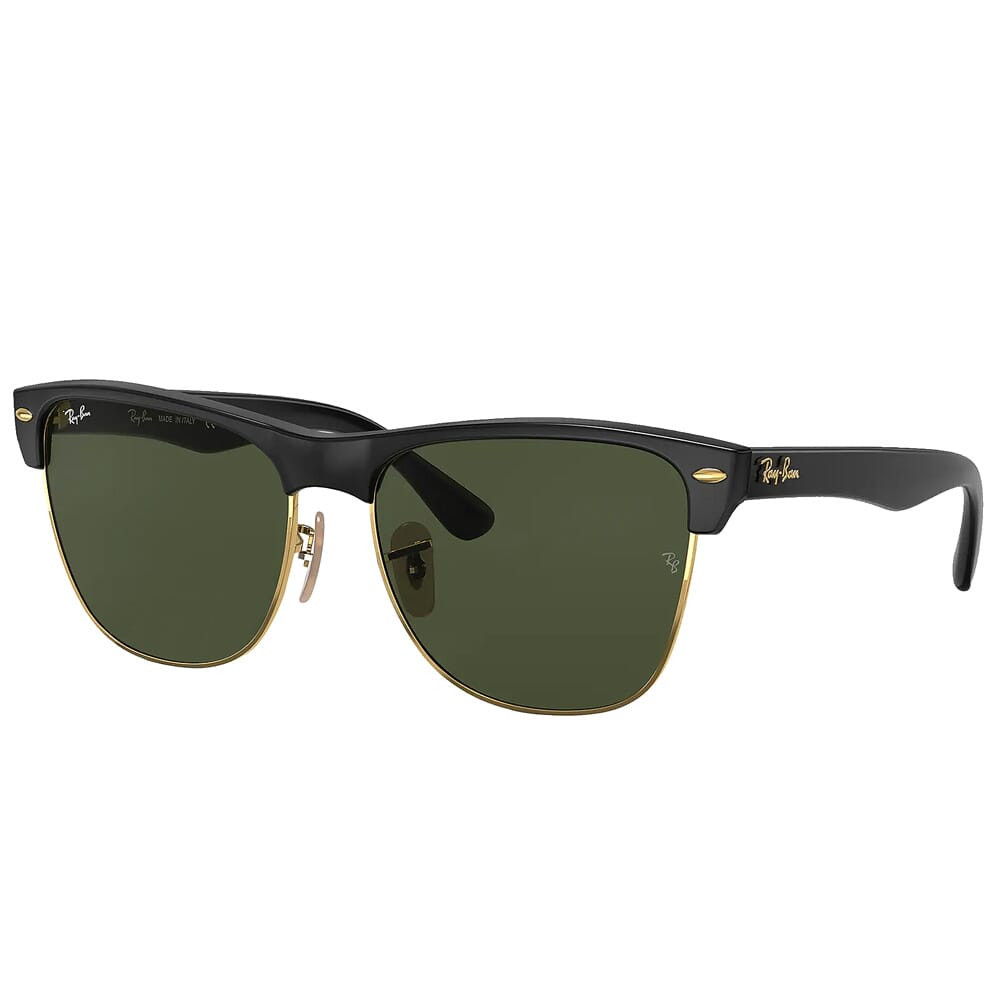 Ray-Ban Clubmaster Black & Gold/Arista Nylon Sunglasses w/Green Classic G-15 Lenses 0RB4175-877-57 in Black/Gold - Ray-Ban