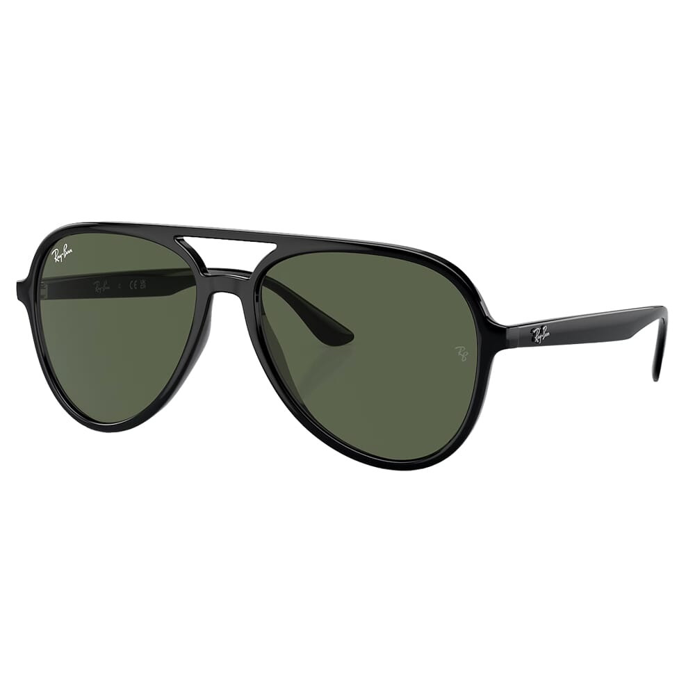 Ray-Ban 0RB4376 Polished Black Sunglasses w/G-15 Dark Green Lenses 0RB4376-601/71-57 - Ray-Ban