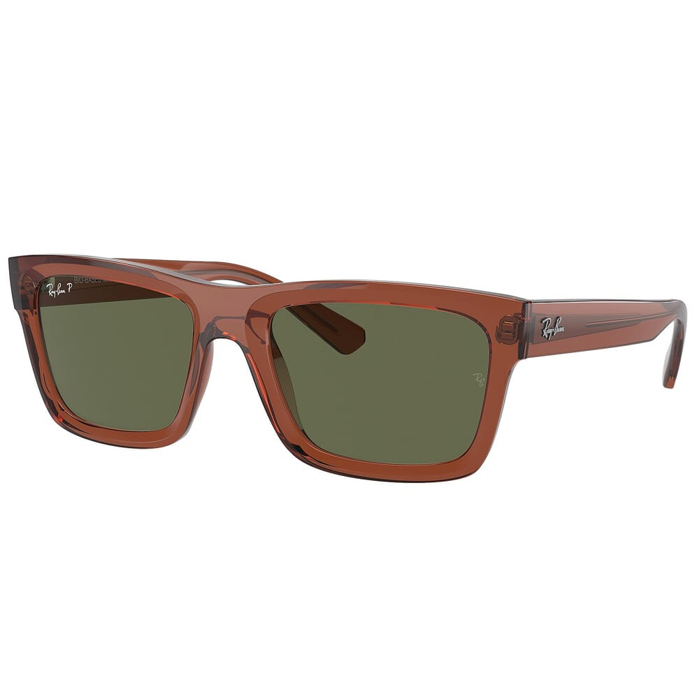 Ray-Ban 0RB4396 Transparent Brown Sunglasses w/Dark Green Polarized Lenses 0RB4396-66789A-57 - Ray-Ban