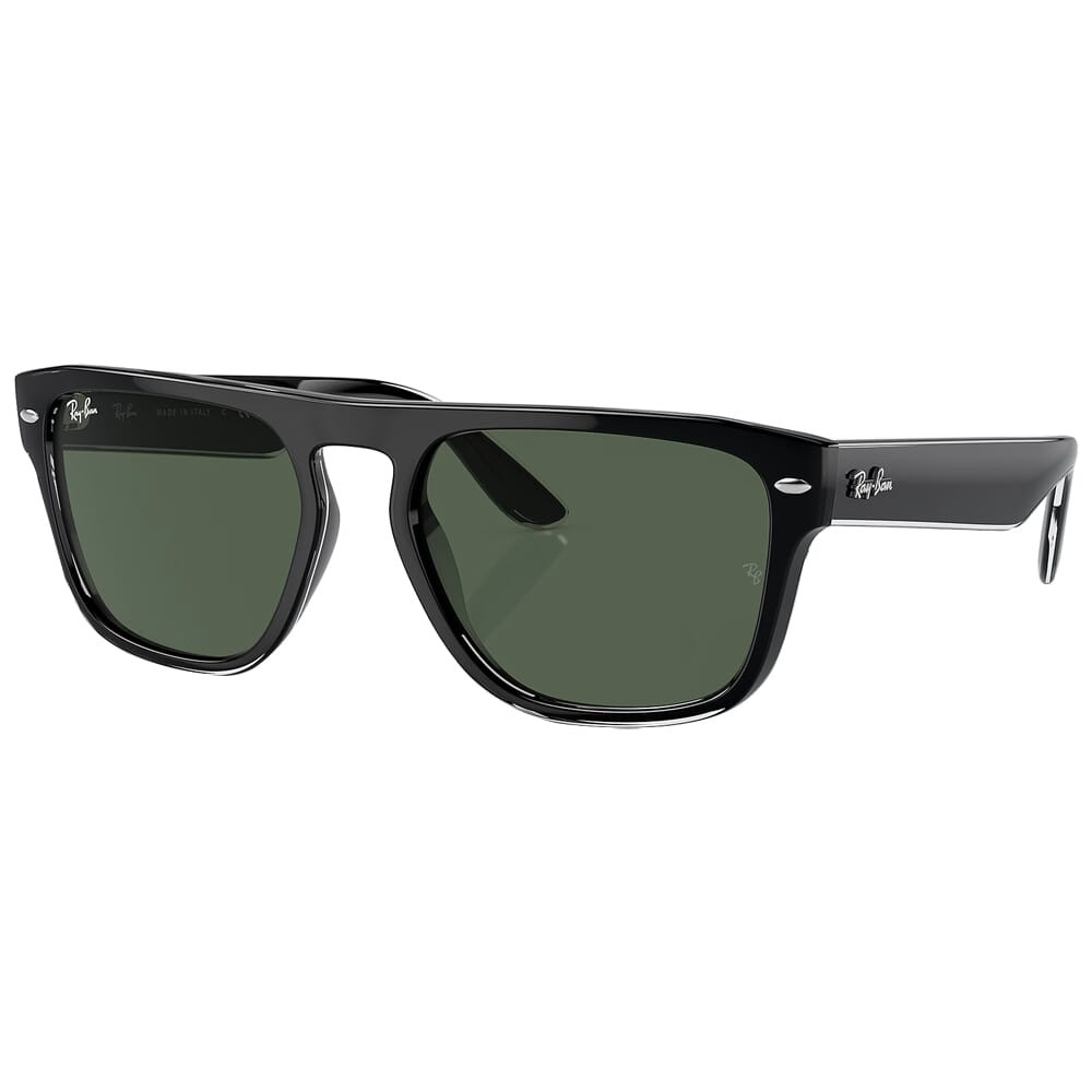 Ray-Ban 0RB4407 Black/Transparent Black Sunglasses w/Dark Green Lenses 0RB4407-654571-57 - Ray-Ban