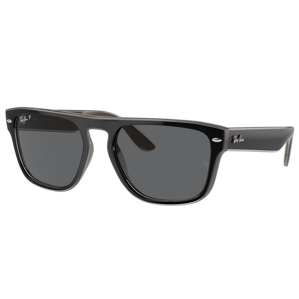 Ray-Ban 0RB4407 Black/Light Gray/Transparent Gray Sunglasses w/Polarized Dark Gray Lenses 0RB4407-673381-57 - Ray-Ban