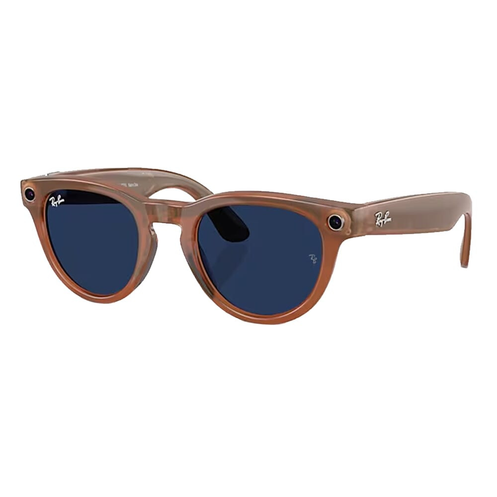Ray-Ban Meta Headliner Shiny Caramel trasp Transitions Sapphire 0RW4009-6706MF - Ray-Ban