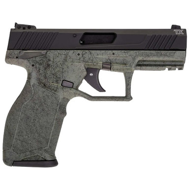 Taurus TX22 22LR 4" Green Splatter Black/Bk Pistol w/(2)16rd Mags 1-TX22141SP2 - Taurus