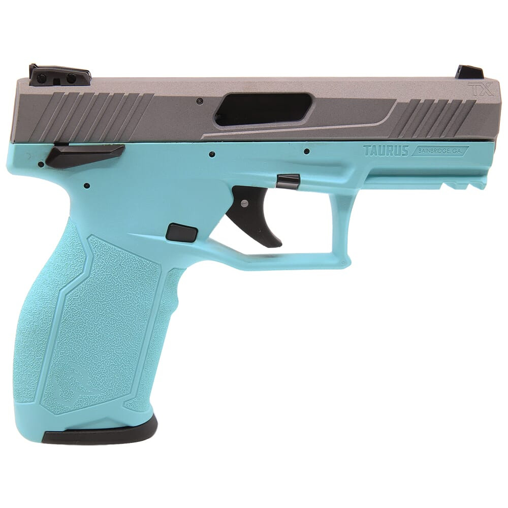 Taurus TX22 22LR 4" Cyan/Satin Nickel Pistol w/(2)16rd Mags 1-TX2214NC - Taurus