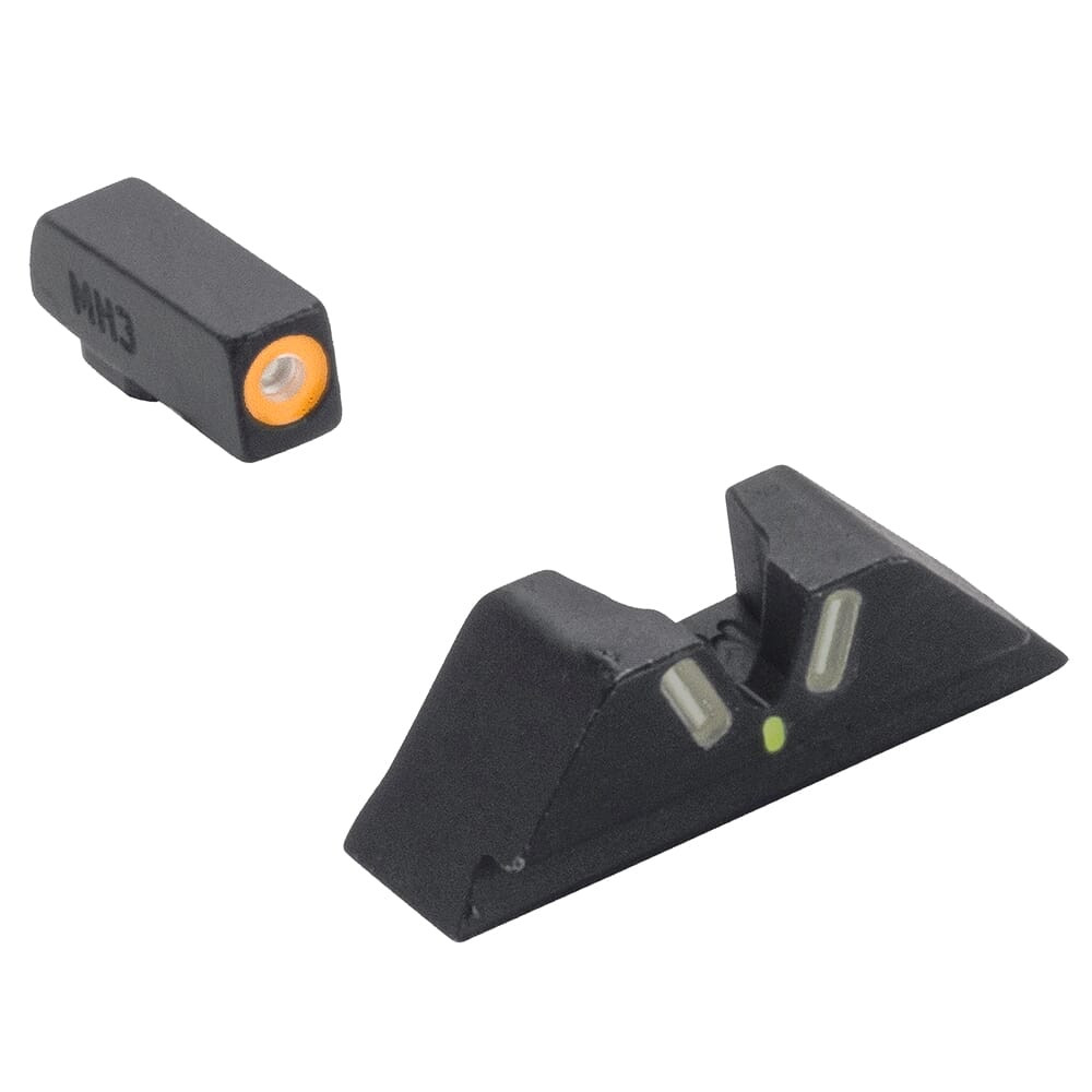 Meprolight USA Meprolight Hyper-Bright V-Sight GLOCK Orange Ring/Green Fixed Pistol Sight Set 402143131 - Meprolight USA