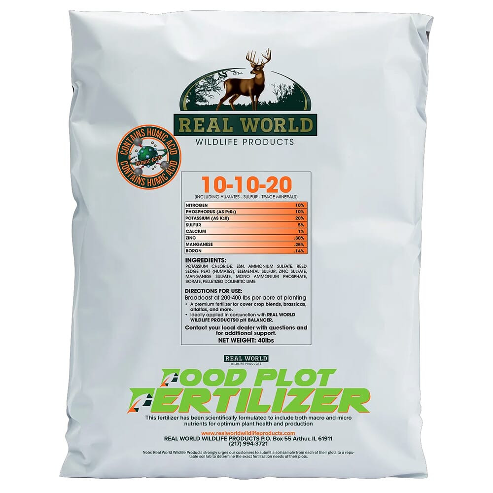 Real World Wildlife Products 10-10-20 Feritlizer 40lb Bag 10-10-20-FERTILIZER-40LB - Real World Wildlife Products