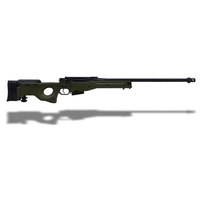 Accuracy International AW .308 26' Plain bbl,Std Brake, Pic Rail, Green Fixed, Butt Spike - Accuracy International