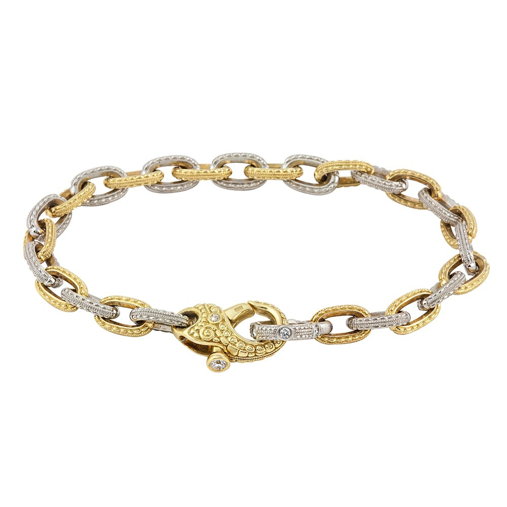 Alex Sepkus 18K Platinum and Diamond "Victorian" Bracelet B-10P in Gold - Alex Sepkus