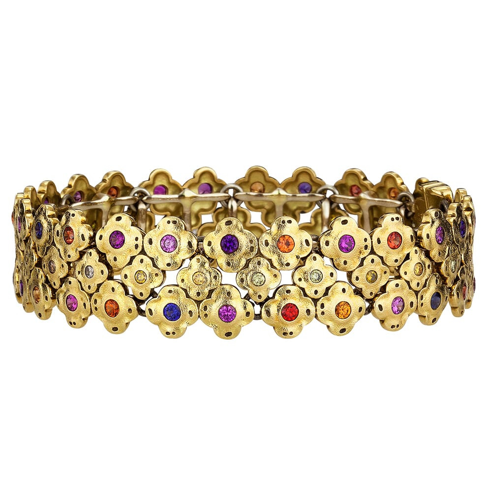 Alex Sepkus 18K Sapphire and Diamond "Flora" Bracelet B-51SDC in Gold - Alex Sepkus