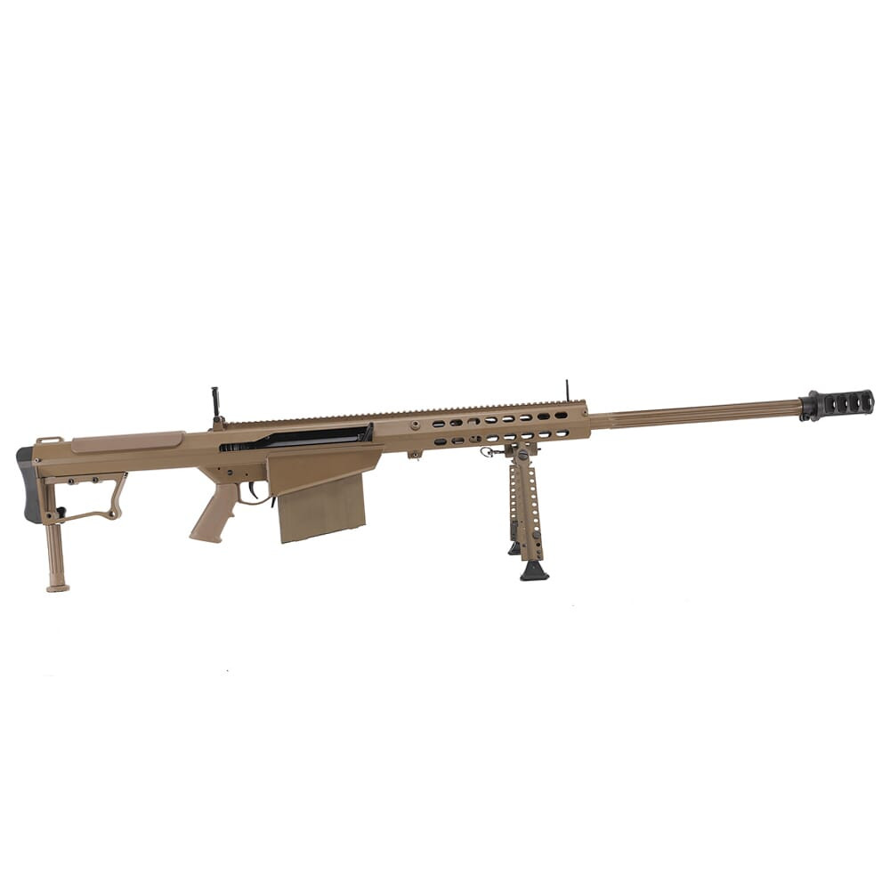 Barrett M107 A1 50 BMG Mud Brown Rifle w/ (1) Mag, Bipod, Monopod, and Case 13313