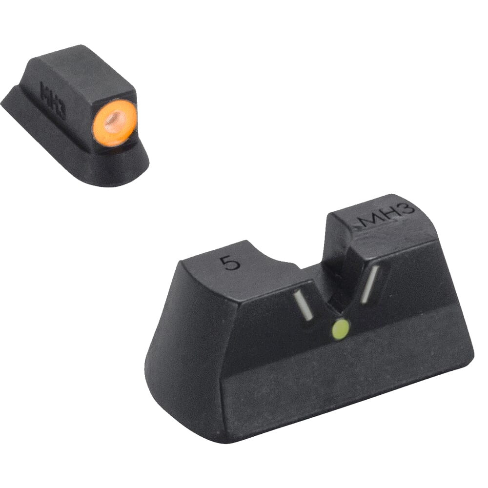 Meprolight USA Meprolight Hyper-Bright V-Sight CZ 75/85/97/SP01 Orange Ring/Green Fixed Pistol Sight Set 477903131 - Meprolight USA