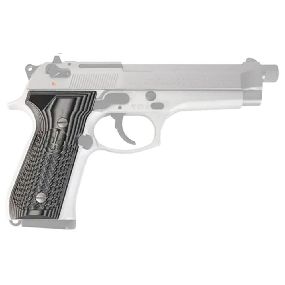Beretta 92 Full Size G10 Black & Grey Grips BER-006-BG-R - Beretta