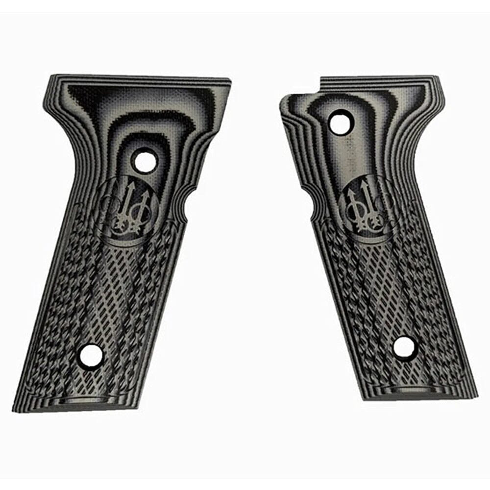 Beretta 92X Compact G10 Black & Grey Grips BER-008-BG-R - Beretta