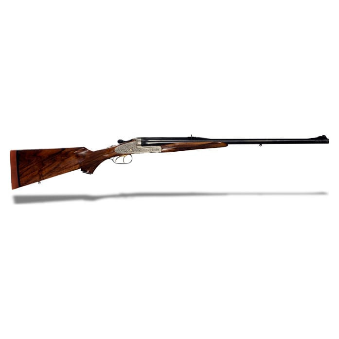 Vinzenz Urbas SL Double Rifle- Vinzenz Urbas of Ferlach Austria Sidelock Double Rifle 2 barrel set, 458 Win, 460 Wea with case and full scroll - USED/MISC