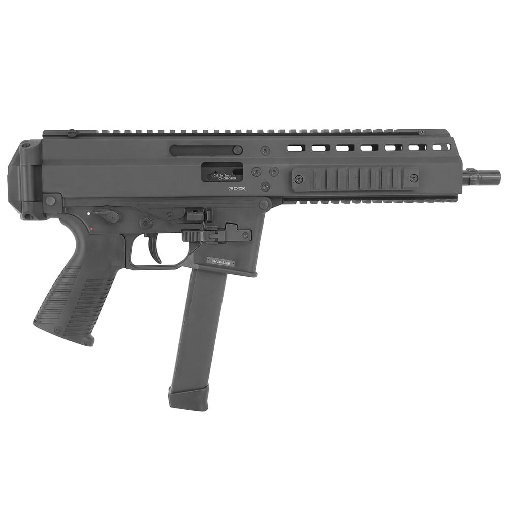 B&T APC9 9mm Civilian Semi-Auto 7.87" Bbl Pistol w/Glock Lower, (1) 30rd Mag, Cleaning Kit, Hard Case, & Swiss Serial Number BT-36016-G-8-Swiss - B&T