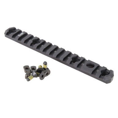 MDT M LOK 6.5" 14 Slots Blk Picatinny Rail 103143-BLK in Black - MDT