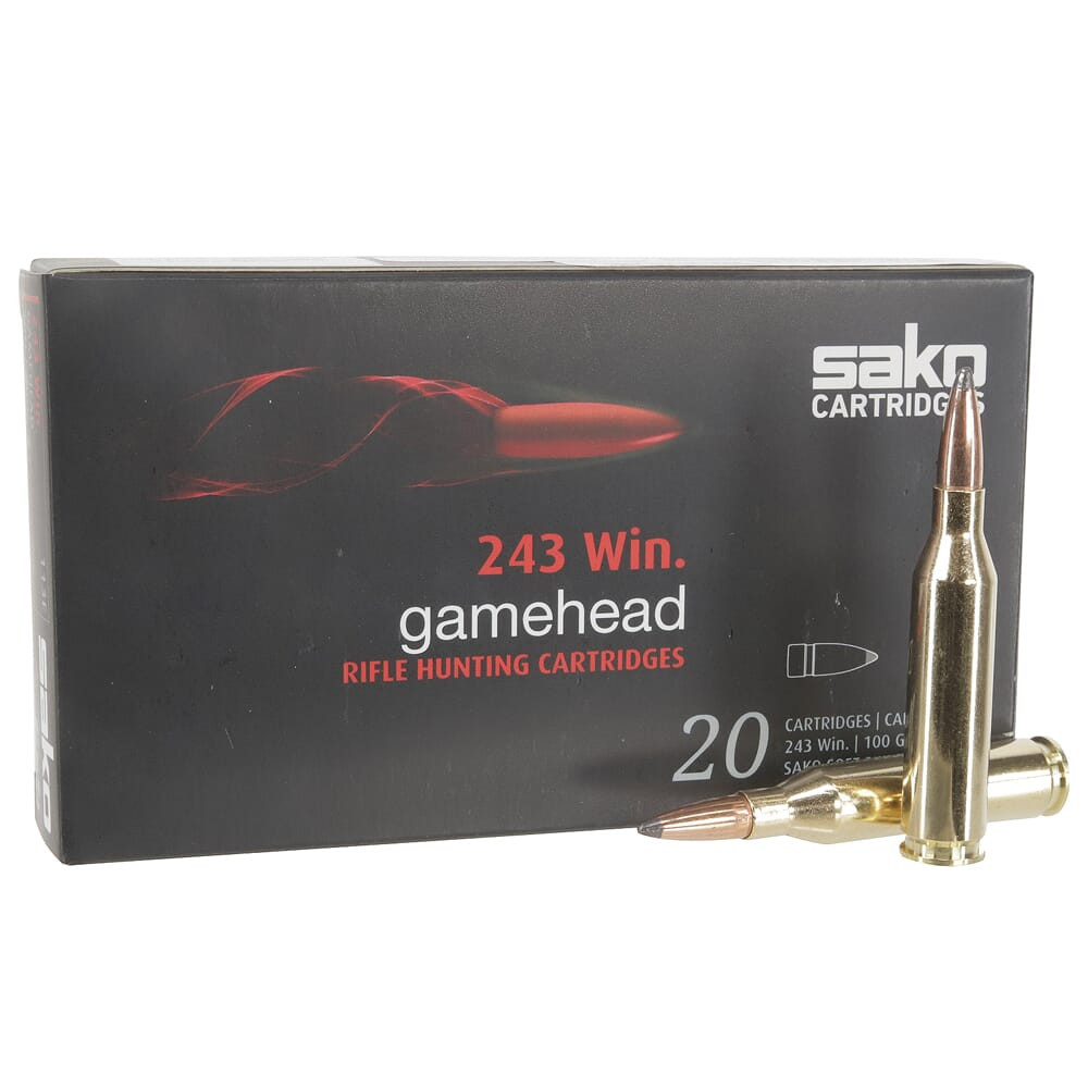 Sako Gamehead .243 Win 100gr Ammunition Case of 200 C615113ESA10X - Sako