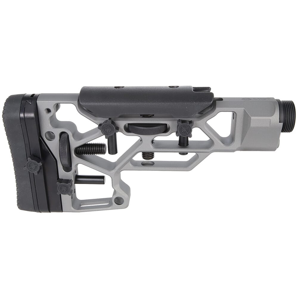MDT Fixed SRS Short Gry Skeleton Buttstock 103440-GRY in Gray - MDT