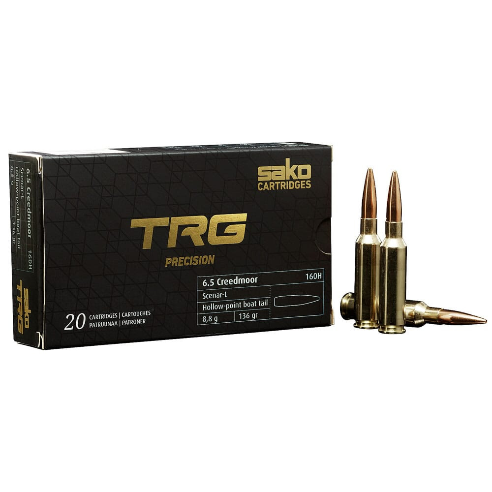 Sako TRG Precision 6.5 Creedmoor 136gr Hollow Point Boat Tail Ammunition Box of 20 C663160HSA10XBX - Sako