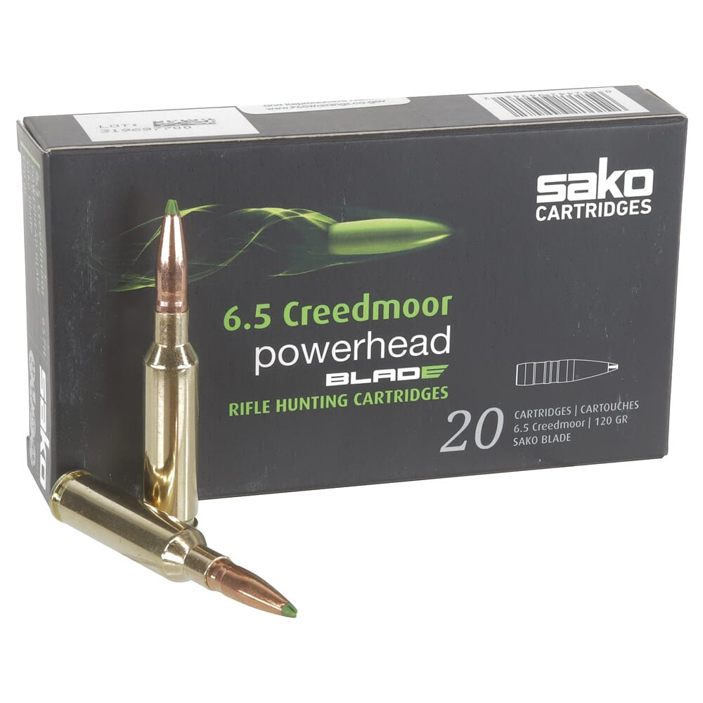 Sako Powerhead Blade 6.5 Creedmoor 120gr Lead Free Ammunition Box of 20 C663657HSA10XBX - Sako